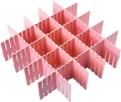 Picture of 2 pics Grid Drawer Dividers, Adjustable Drawer Organizer with Portable DIY Closet Separator for Home Office Bedroom