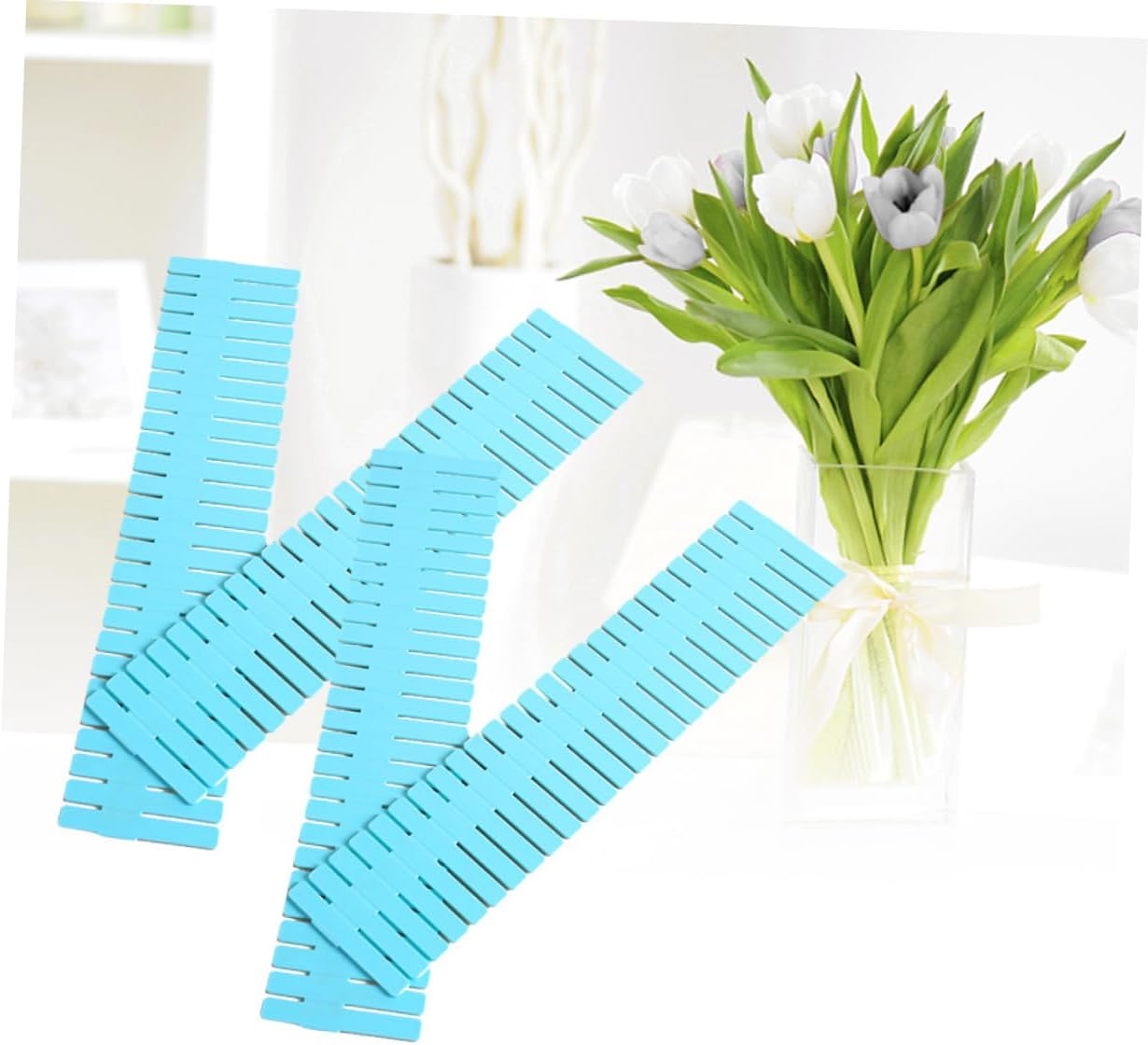 Picture of 2 pics Grid Drawer Dividers, Adjustable Drawer Organizer with Portable DIY Closet Separator for Home Office Bedroom