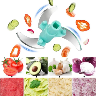 Picture of New Large Handy and Compact Chopper Handy Quick Cutter For Kitchen, Pull String, Mini Handy Plastic Chopper With 3 Blades(350 ML)