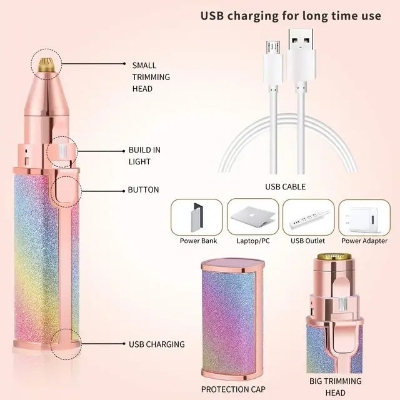 Picture of New Blawless 2-in-1 Lady Shaver Flawless Eyebrow Trimmer for Women