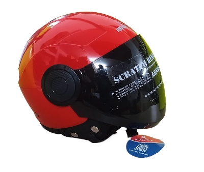 Picture of PULSE PLAIN GLOSSY RED CERTIFIED HELMET (Red)