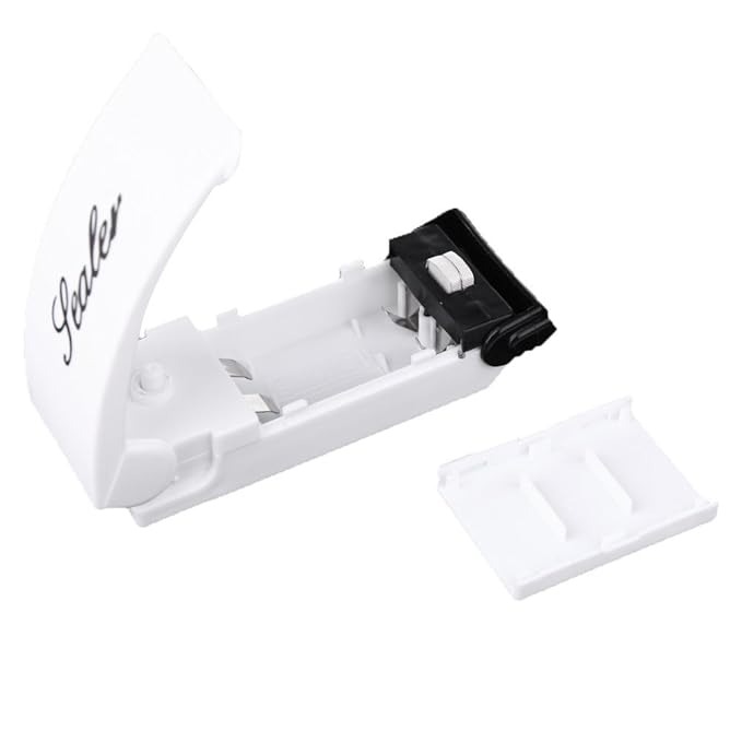 Picture of Mini Snack Sealer Small Household Bag Sealer Portable Hand Pressure Heat Sealer Plastic Bag Sealer Battery Not Include