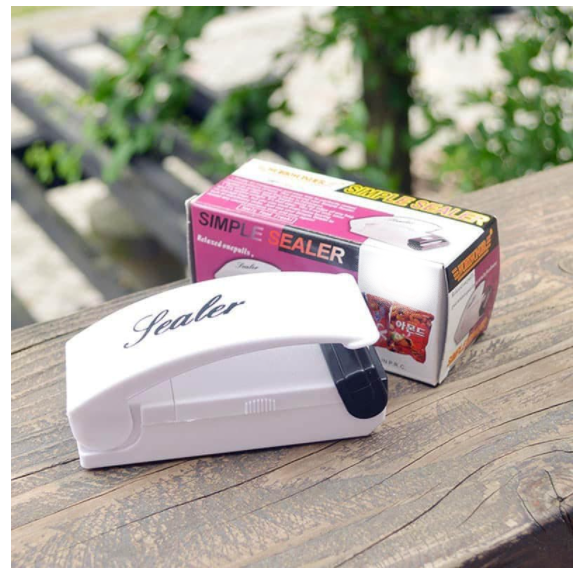 Picture of Mini Snack Sealer Small Household Bag Sealer Portable Hand Pressure Heat Sealer Plastic Bag Sealer Battery Not Include