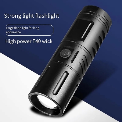 Picture of NEW RECHARGEABLE LED TORCH LIGHT, WATERPROOF STRONG LED FLASHLIGHT WITH POWER BANK