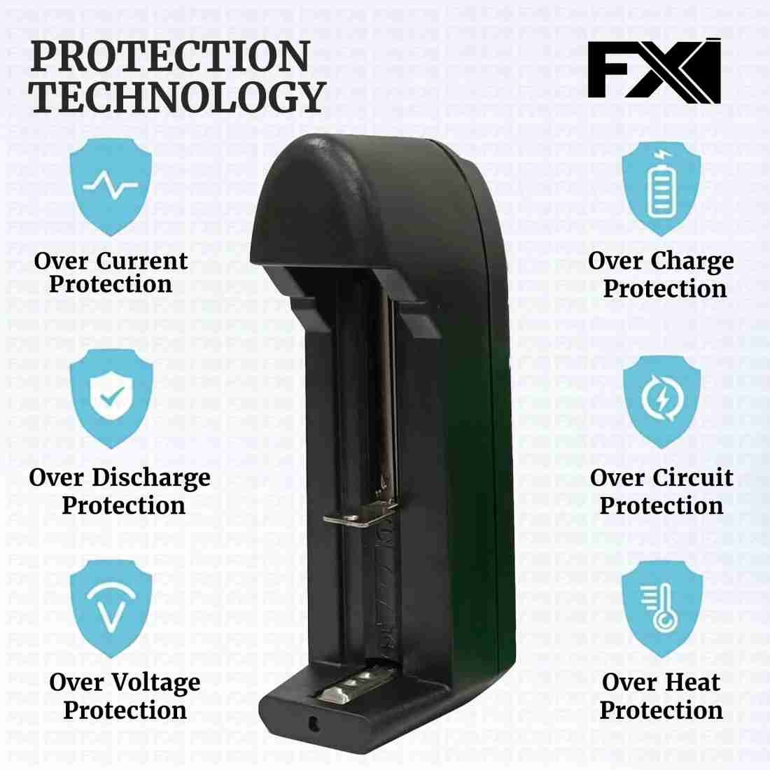 Picture of Universal Charger 3.7 Volt BATTERY CHARGER for 18650 Battery for laser light , fan , toys, trimmer etc