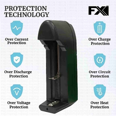 Picture of Universal Charger 3.7 Volt BATTERY CHARGER for 18650 Battery for laser light , fan , toys, trimmer etc
