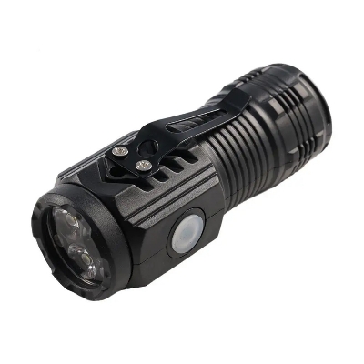 Picture of Super Bright Mini Flashlight 3 Core LED Tactical Torch Rechargeable Camping Fishing Cap Clip Flashlight With Magnet Hand Lamp