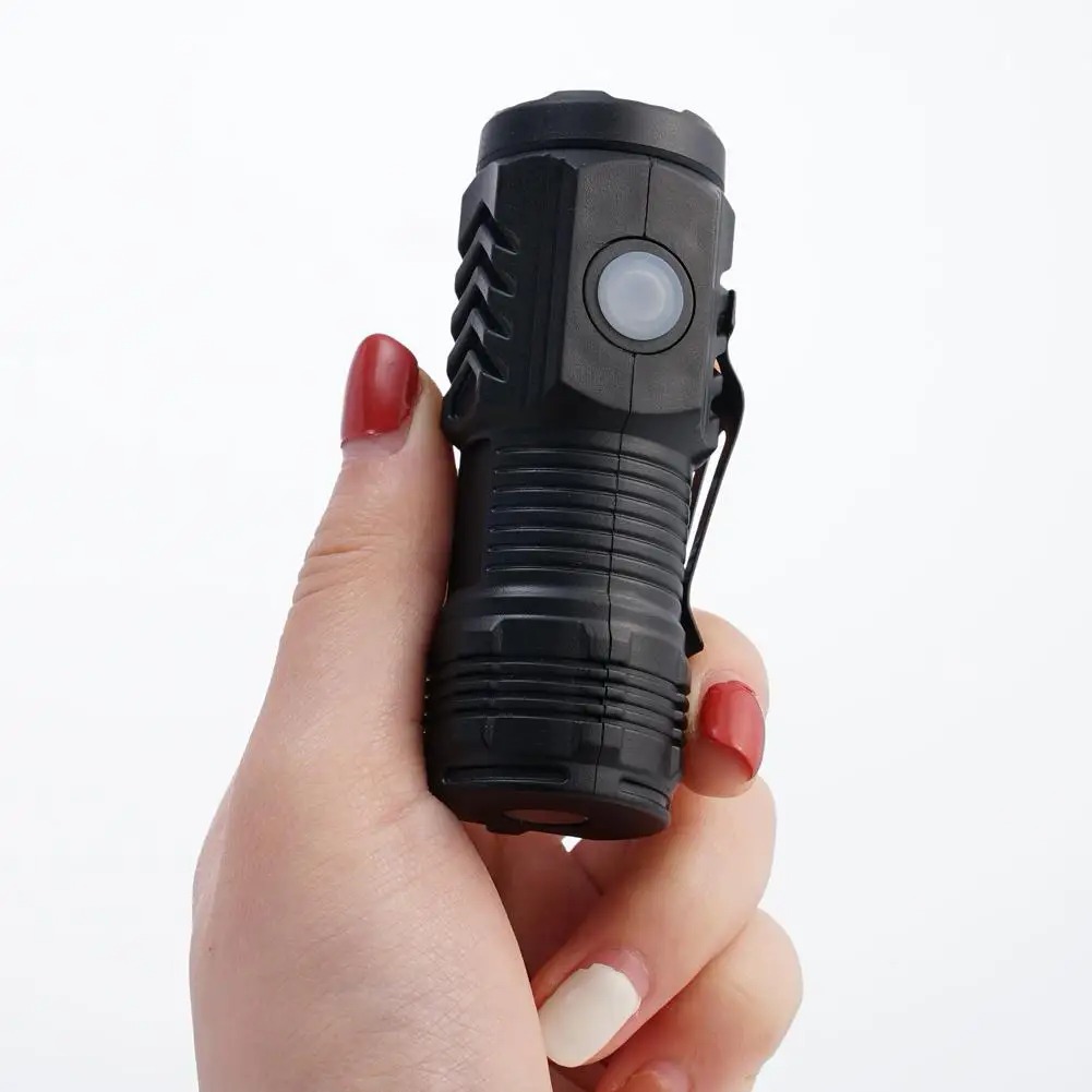 Picture of Super Bright Mini Flashlight 3 Core LED Tactical Torch Rechargeable Camping Fishing Cap Clip Flashlight With Magnet Hand Lamp