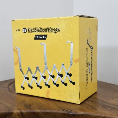 Picture of 13 Coat Hooks for Hanging, Door Coat Hanger Towel Hanger Over Door Coat Rack for Towels, Clothes, Back of Bathroom