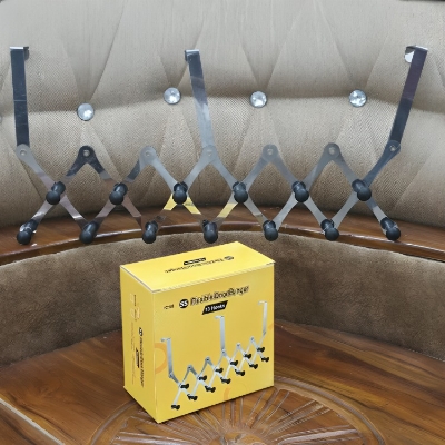 Picture of 13 Coat Hooks for Hanging, Door Coat Hanger Towel Hanger Over Door Coat Rack for Towels, Clothes, Back of Bathroom