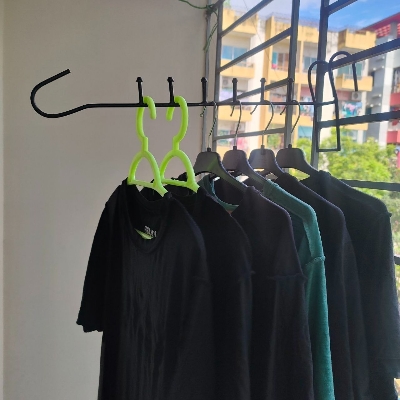 Picture of Balcony Clothes Drying Metal Hanger Heavy Duty Hanger Clothes Hanger Multi Purpose Hanger Space Saving Balcony Clothes Hanger Clothes Drying Stand Laundry Hanger