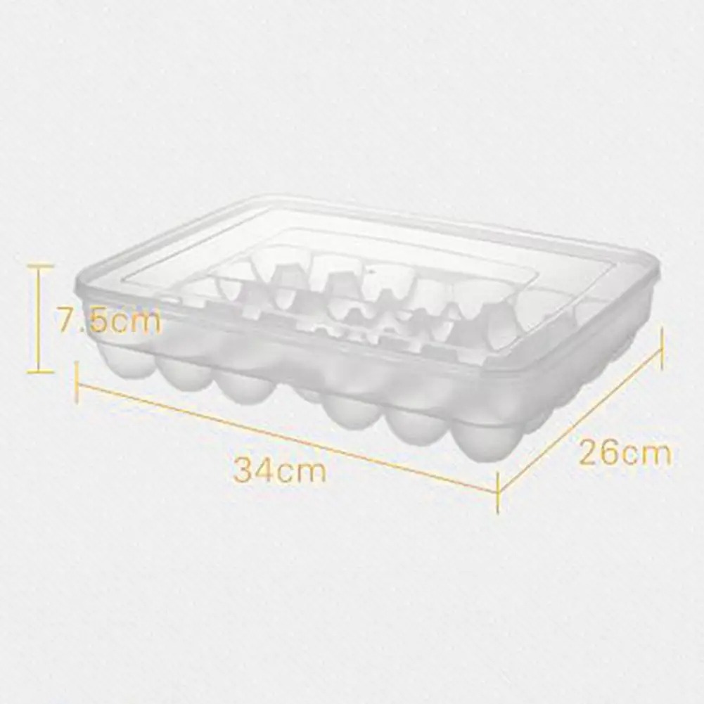 Picture of 20/34 Grid Egg Storage Box Kitchen Refrigerator Egg Box with Lid Fresh-keeping Case Household Plastic Fresh-keeping Box