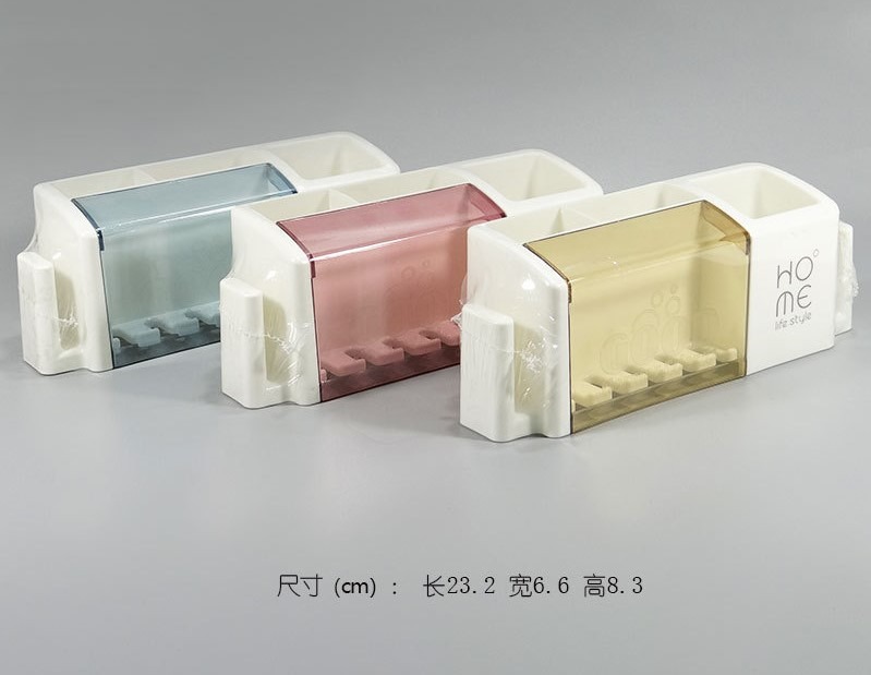 Picture of Toothbrush holder punch-free modern minimalist rack wall-mounted toothbrush holder bathroom creative home family of four-1 Pcs