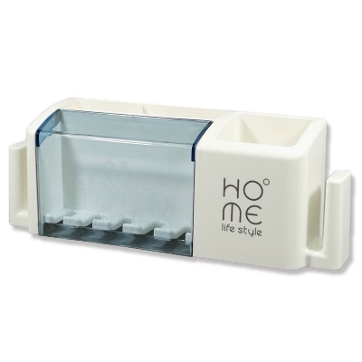 Picture of Toothbrush holder punch-free modern minimalist rack wall-mounted toothbrush holder bathroom creative home family of four-1 Pcs