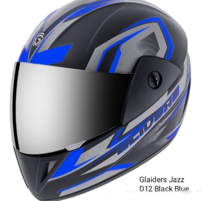 Picture of Gliders Jazz  Full Face Black Blue Certified Helmet (Black)