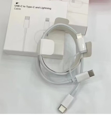 Picture of Original 60W usb-c to type C and Lightning pd 2 IN 1 Cable For iPhone 13 12 11 14 15 16 Pro Max Mini XS Max 7 8 Plus iPad iPhone Charger Fast Charging Cable Phone Date