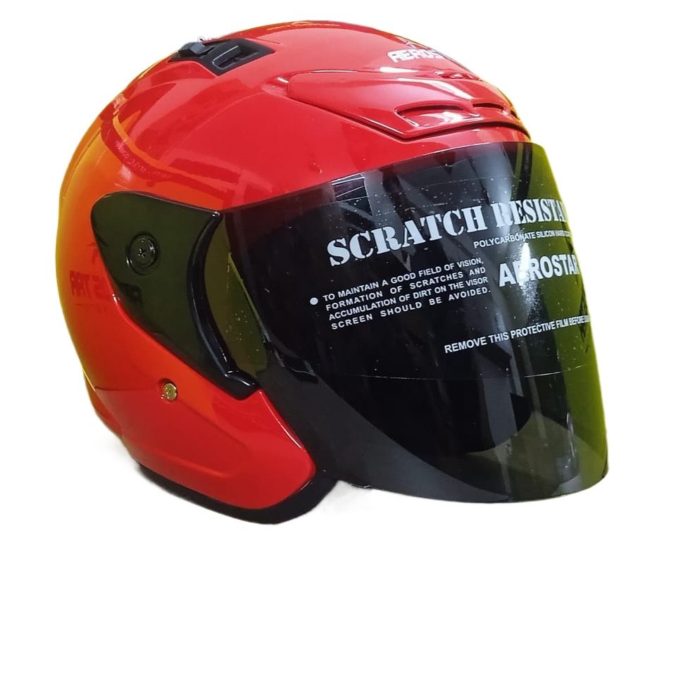 Picture of X-TON PLAIN GLOSSY RED CERTIFIED HELMET (Red)