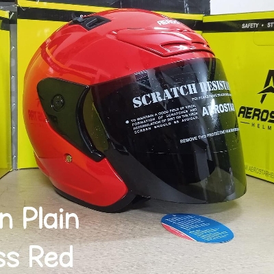 Picture of X-TON PLAIN GLOSSY RED CERTIFIED HELMET (Red)