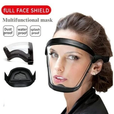 Picture of Full Face Shield Protection Face Cover Oil-splash Proof Mask With Filters Motorcycle Bicycle Cycling Dusting Mask Kitchen Tool