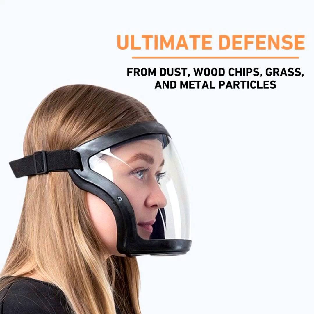 Picture of Full Face Shield Protection Face Cover Oil-splash Proof Mask With Filters Motorcycle Bicycle Cycling Dusting Mask Kitchen Tool