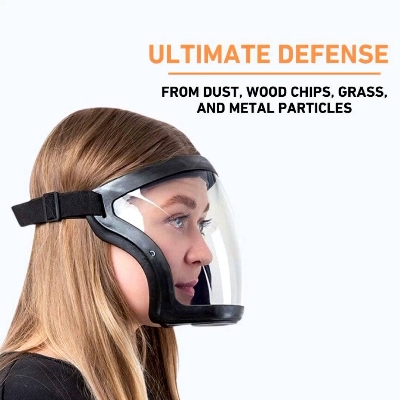 Picture of Full Face Shield Protection Face Cover Oil-splash Proof Mask With Filters Motorcycle Bicycle Cycling Dusting Mask Kitchen Tool