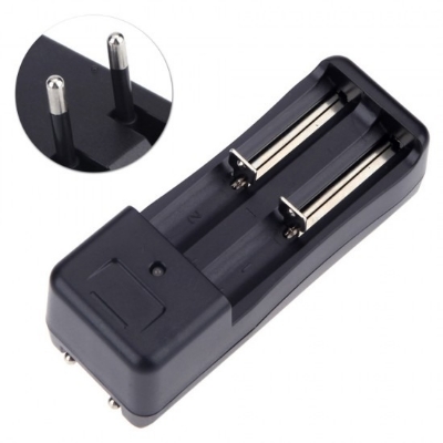 Picture of 3.7V 18650 Universal Double Li-ion Rechargeable Battery Charger ABS material Input: AC100-240V 47-63Hz