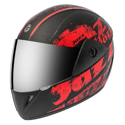 Picture of Gliders Jazz Black Red Full face High Quality Certified Helmet (Black)