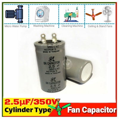 Picture of SN Capacitor 2.5 uF 3.5 uF 350V AC Start Run Axial Metallized Polypropylene Film Capacitor for Fan, micro water pump, cleaning machine Capacitor