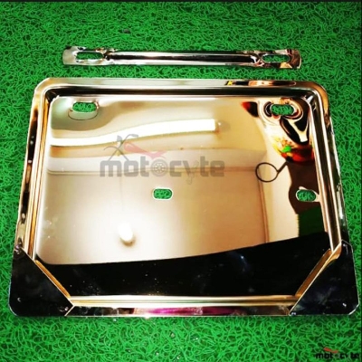 Picture of Motorcycle Number plate license plate Frame caching cover with clam golden colour fit for all motorcycle (Gold)