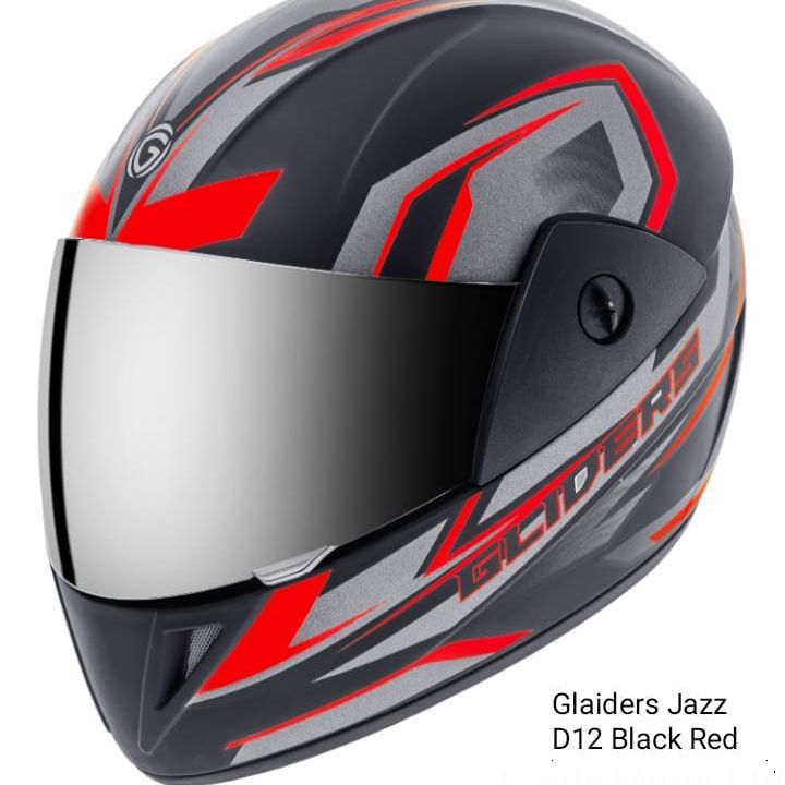 Picture of Gliders Jazz  Full Face Black Red  Certified Helmet (Red and Black)