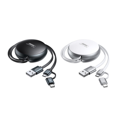 Picture of Remax RC-182a 2A 2 In 1 Type-C / USB-C + Micro USB Creation Series Telescopic Charging Data Cable
