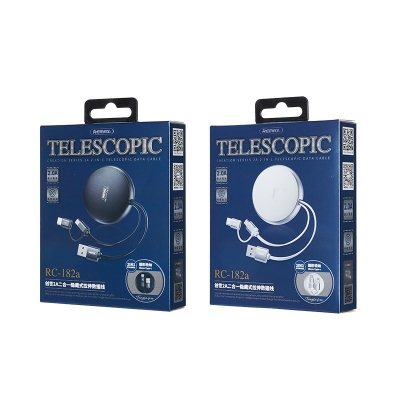 Picture of Remax RC-182a 2A 2 In 1 Type-C / USB-C + Micro USB Creation Series Telescopic Charging Data Cable