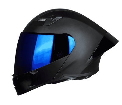 Picture of Steelbird SBA 20 Modular Matt Black Certified Helmet (Matte Black)