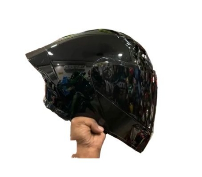 Picture of Steelbird SBA 20 Modular Glossy Black Certified Helmet (Gloss Black)