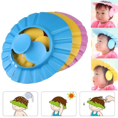 Picture of Baby Bath Head Cap for Bath I Baby Shower Protection- Multicolor