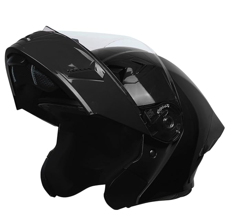 Picture of Steelbird SBA 20 Modular Glossy Black Certified Helmet (Gloss Black)