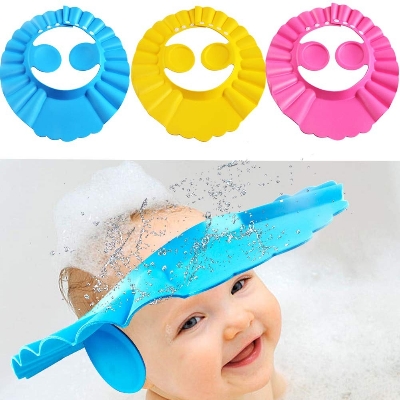 Picture of Baby Bath Head Cap for Bath I Baby Shower Protection- Multicolor