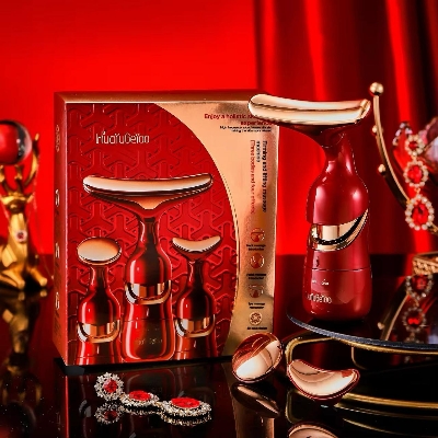 Picture of 3 In 1 Face Massager Neck Facial Eye Massage Introducer Rejuvenation Beauty Aging Anti Microcurrent Skin Care Device