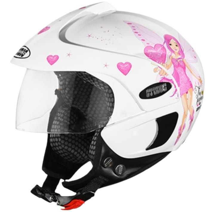 Picture of Studds Marshall Kids Helmet In BD For Adventure Kids 2 year to 5 years Baby Helmet (White Pink)