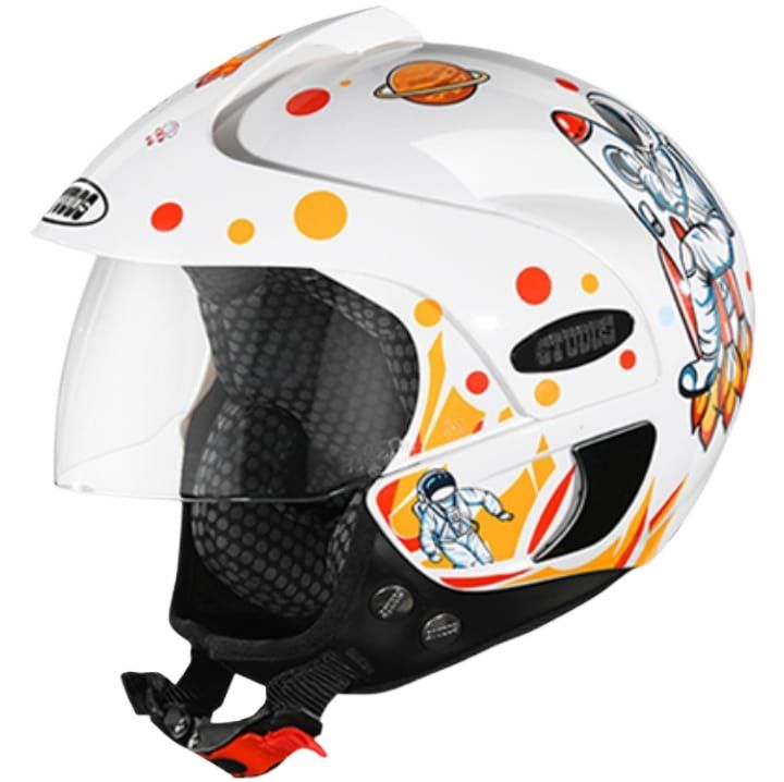 Picture of Studds Marshall Kids Helmet In BD For Adventure Kids 2 year to 5 years Baby Helmet (White and Yellow)