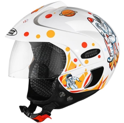 Picture of Studds Marshall Kids Helmet In BD For Adventure Kids 2 year to 5 years Baby Helmet (White and Yellow)
