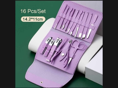 Picture of 16 Pcs Set Manicure Tool Set Pedicure Manicure,16pcs ar nail cutter set