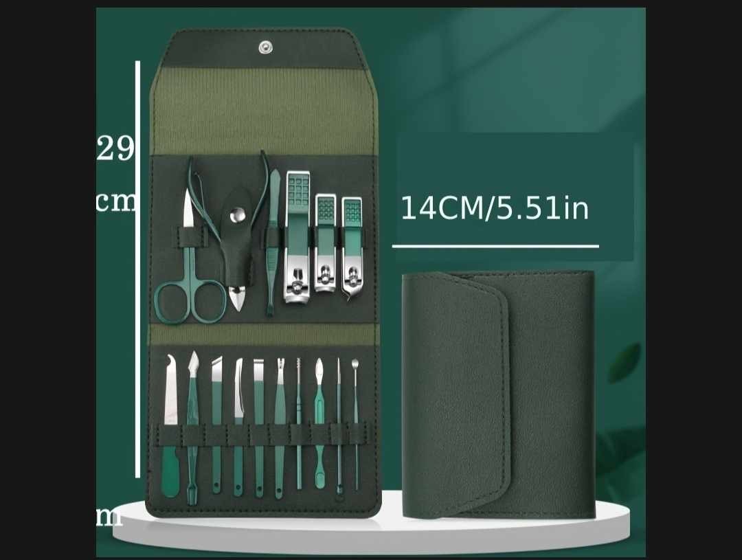 Picture of 16 Pcs Set Manicure Tool Set Pedicure Manicure,16pcs ar nail cutter set