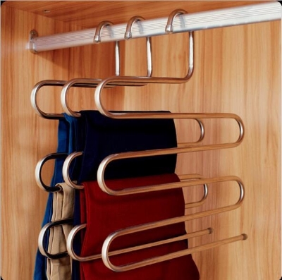 Picture of 5 layers S Shape MultiFunctional Clothes Hangers Pants Storage Hangers 1pcs