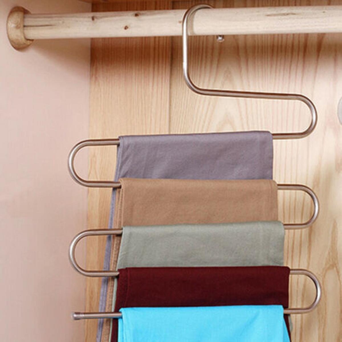 Picture of 5 layers S Shape MultiFunctional Clothes Hangers Pants Storage Hangers 1pcs