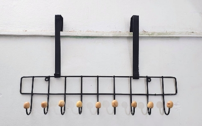 Picture of 10 Hooks Magic Door Hanger space saver,New Styllish Over The Door  Hook Hanger, Home Decoration, Cloth Hanger.