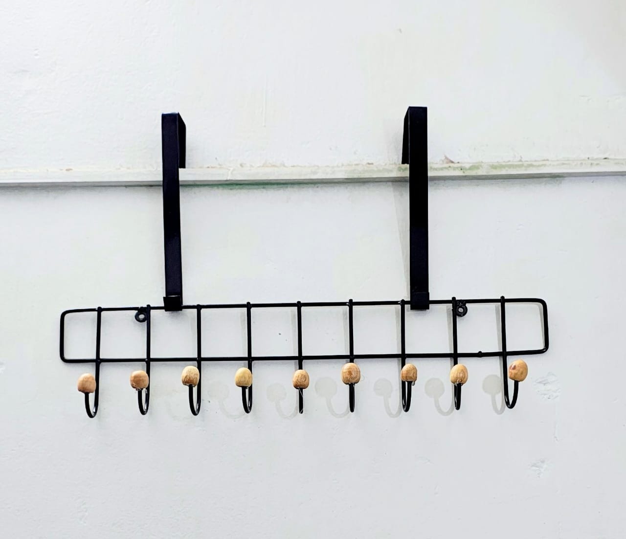 Picture of 10 Hooks Magic Door Hanger space saver,New Styllish Over The Door  Hook Hanger, Home Decoration, Cloth Hanger.