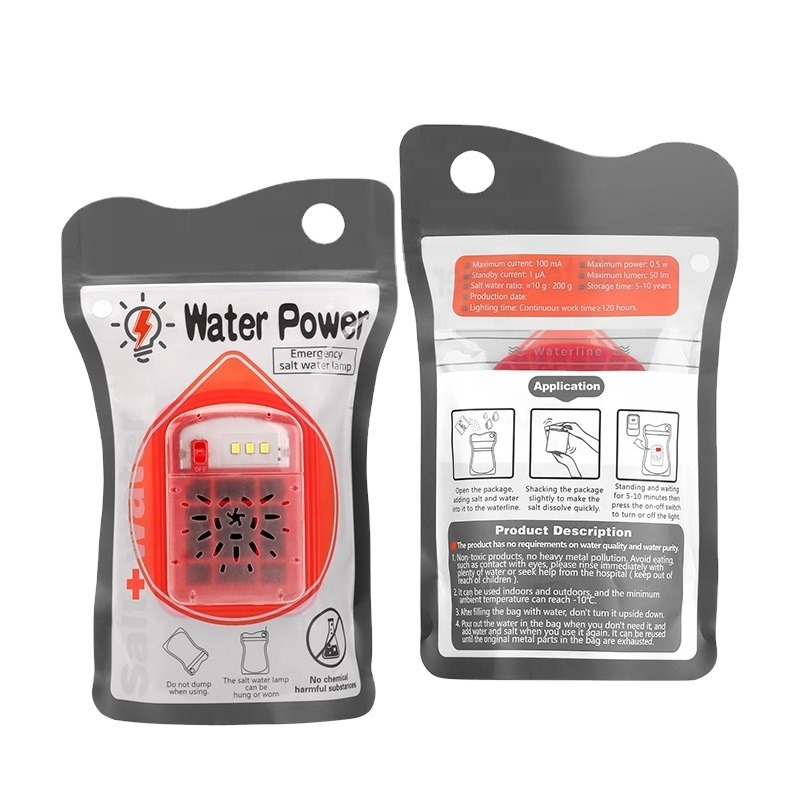 Picture of New Salt Water Lamp Emergency Light - 120 Hours Portable Emergency Lights - Salt Water LED Lamp for Night Fishing, Camping, Travel Or Emergency Situation