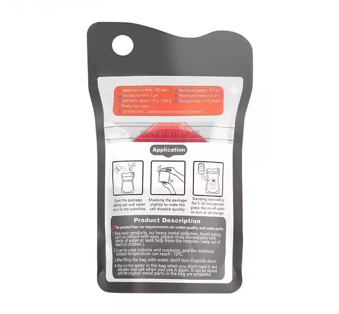 Picture of New Salt Water Lamp Emergency Light - 120 Hours Portable Emergency Lights - Salt Water LED Lamp for Night Fishing, Camping, Travel Or Emergency Situation