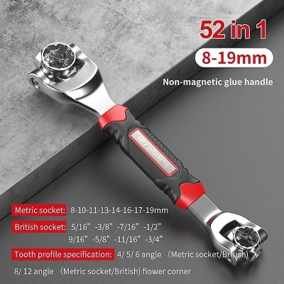 Picture of 8 in 1 Socket Wrench Universal Wrench Handy Adjustable Tool Multi-Function Socket Spanner